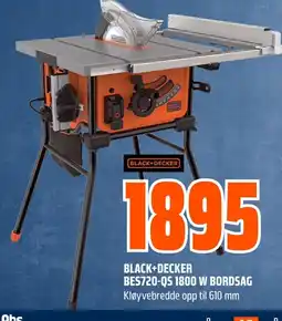 Coop Obs BLACK+DECKER BES720-QS 1800 W BORDSAG Kløyvebredde opp til 610 mm tilbud