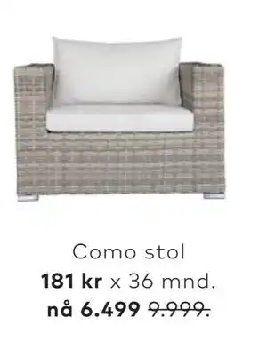 Skeidar Como stol tilbud