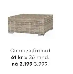 Skeidar Como sofabord tilbud