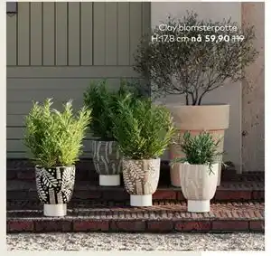 Skeidar Clay blomsterpotte tilbud