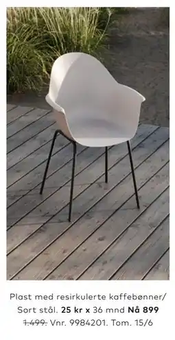 Skeidar Plast med resirkulerte kaffebønner/ Sort stål tilbud