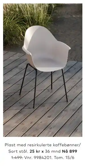 Skeidar Plast med resirkulerte kaffebønner/ Sort stål tilbud