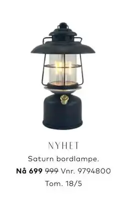 Skeidar Saturn bordlampe tilbud