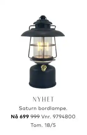 Skeidar Saturn bordlampe tilbud