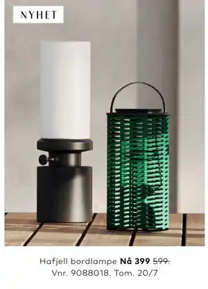 Skeidar Hafjell bordlampe tilbud