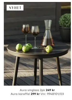 Skeidar Aura vinglass 2pk tilbud