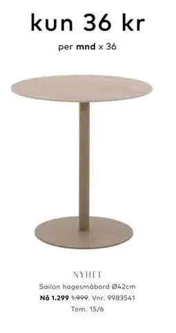 Skeidar Sailon hagesmåbord tilbud
