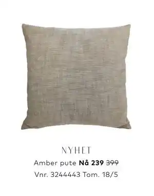 Skeidar Amber pute tilbud