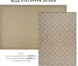 Skeidar Alnes uteteppe 160x230 cm tilbud