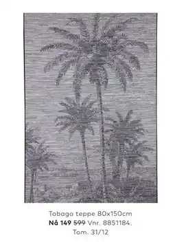 Skeidar Tobago teppe 80x150cm tilbud