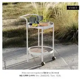 Skeidar Alba serveringsbord tilbud