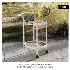 Skeidar Alba serveringsbord tilbud