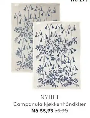 Skeidar Campanula kjøkkenhåndklær tilbud
