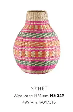 Skeidar Alva vase H31 cm tilbud