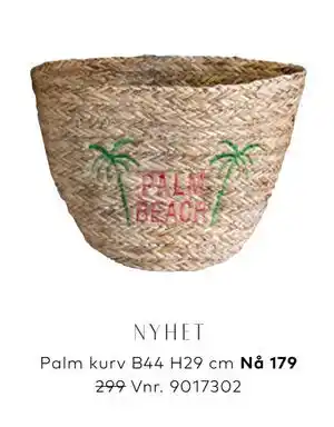 Skeidar Palm kurv B44 H29 cm tilbud
