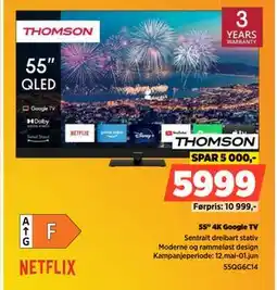 POWER 55 4K Google TV tilbud