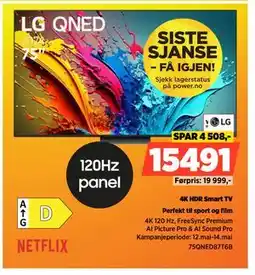 POWER 4K HDR Smart TV tilbud