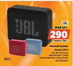 POWER Bluetooth-høyttaler tilbud
