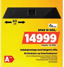 POWER Induksjonstopp med integrert vifte tilbud