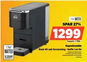 POWER Kapselmaskin tilbud