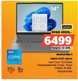 POWER IdeaPad Slim 3 tilbud