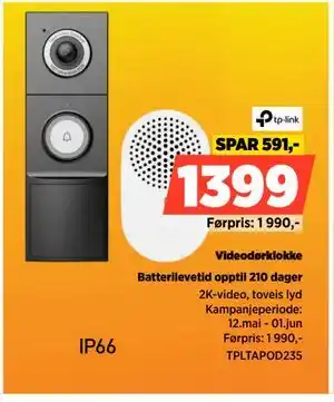 POWER Videodørklokke tilbud