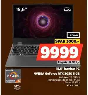 POWER 15,6 bærbar PC tilbud