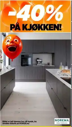 POWER 40% PÅ KJØKKEN! tilbud