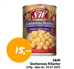 Havaristen S&W Garbanzos Garbanzos Kikerter tilbud