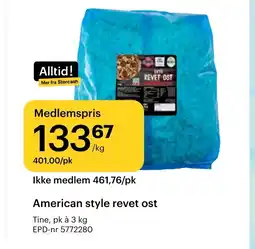 Storcash TINE American style revet ost tilbud