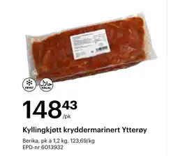 Storcash Kyllingkjøtt kryddermarinert ytterøy tilbud
