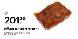 Storcash Biffkutt marinert strimlet tilbud