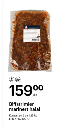 Storcash Biffstrimler marinert halal tilbud