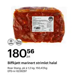 Storcash Biffkjøtt marinert strimlet halal tilbud