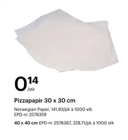 Storcash Pizzapapir 30 x 30 cm tilbud