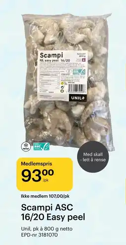 Storcash Scampi asc 16/20 easy peel tilbud