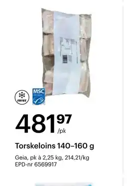 Storcash GEIA Torskeloins tilbud