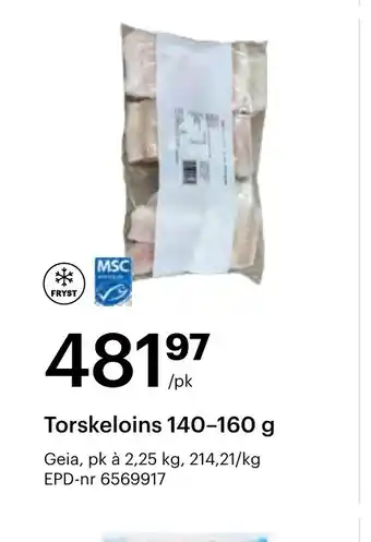 Storcash GEIA Torskeloins tilbud