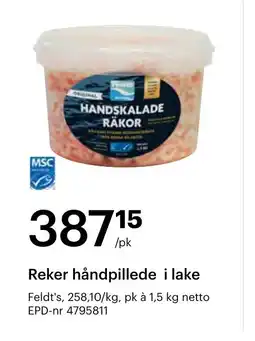Storcash FELDT'S Reker håndpillede i lake tilbud