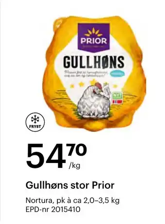 Storcash PRIOR Gullhøns stor tilbud