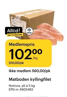 Storcash Matboden kyllingfilet tilbud