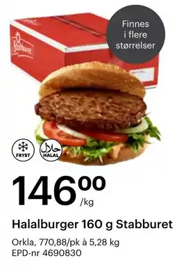 Storcash Halalburger stabburet tilbud