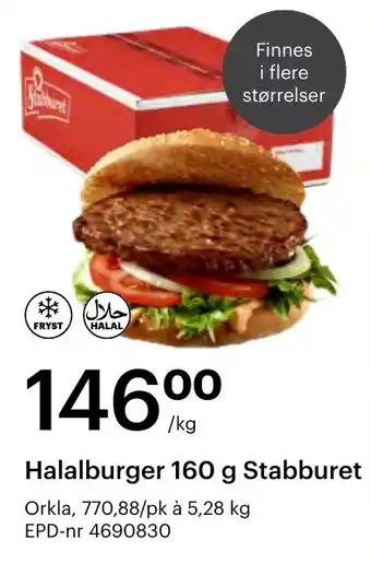 Storcash Halalburger stabburet tilbud