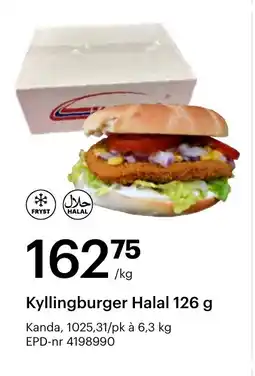 Storcash Kyllingburger halal tilbud