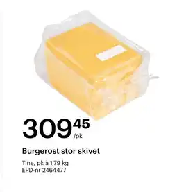 Storcash TINE Burgerost stor skivet tilbud