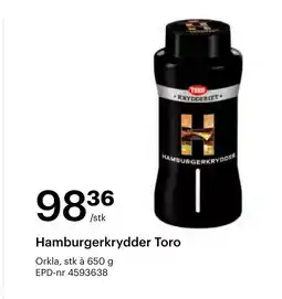 Storcash Hamburgerkrydder toro tilbud