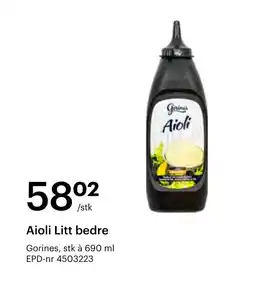 Storcash GORINES Aioli litt bedre tilbud