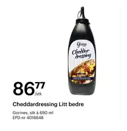 Storcash GORINES Cheddardressing litt bedre tilbud