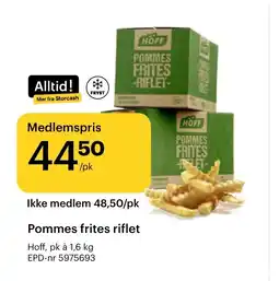 Storcash HOFF Pommes frites riflet tilbud