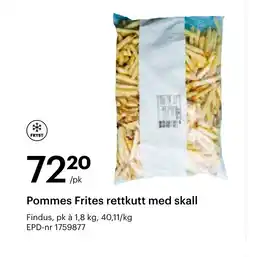 Storcash FINDUS Pommes frites rettkutt med skall tilbud